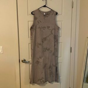 Grey Tie-Dye Sleeveless Maxi